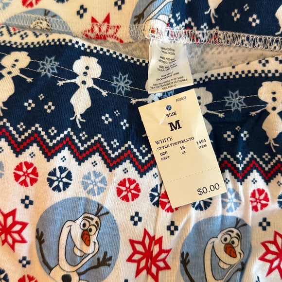 Disney women’s Medium Olaf Frozen cotton thermal like pajama set - Picture 6 of 6